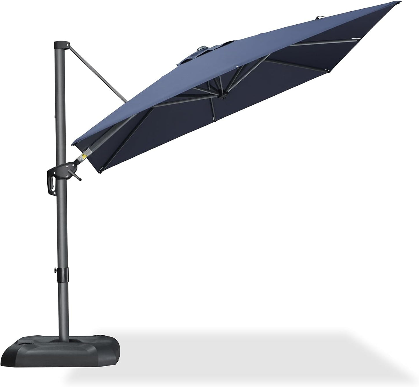 9' X 11.5' Patio Umbrella Outdoor Cantilever Rectangle Umbrella Aluminum Offset Umbrella with 360-Degree Rotation for Garden Deck Pool Patio, Grey