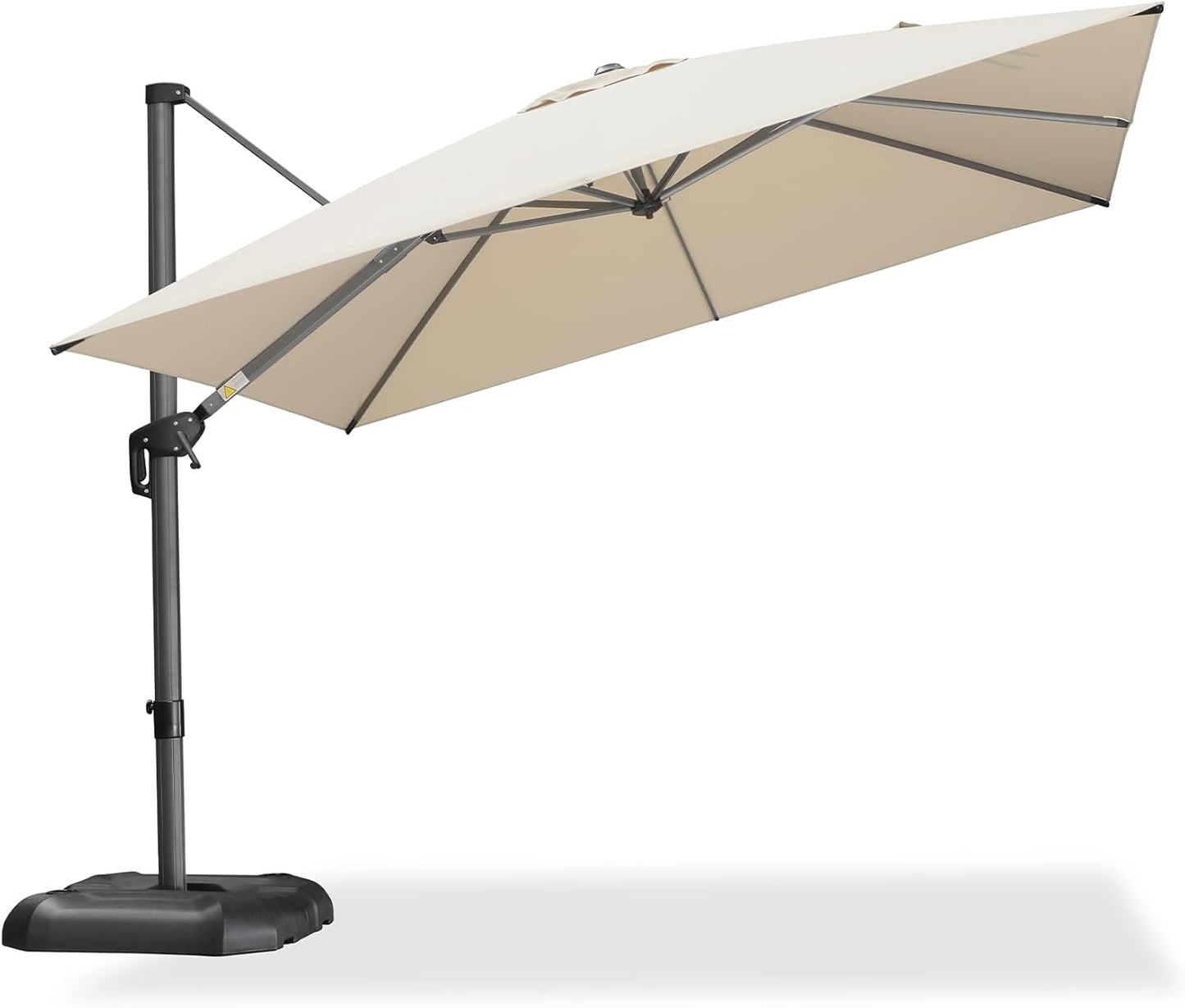 9' X 11.5' Patio Umbrella Outdoor Cantilever Rectangle Umbrella Aluminum Offset Umbrella with 360-Degree Rotation for Garden Deck Pool Patio, Grey