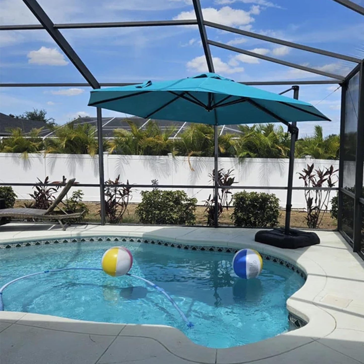 9' X 11.5' Patio Umbrella Outdoor Cantilever Rectangle Umbrella Aluminum Offset Umbrella with 360-Degree Rotation for Garden Deck Pool Patio, Grey
