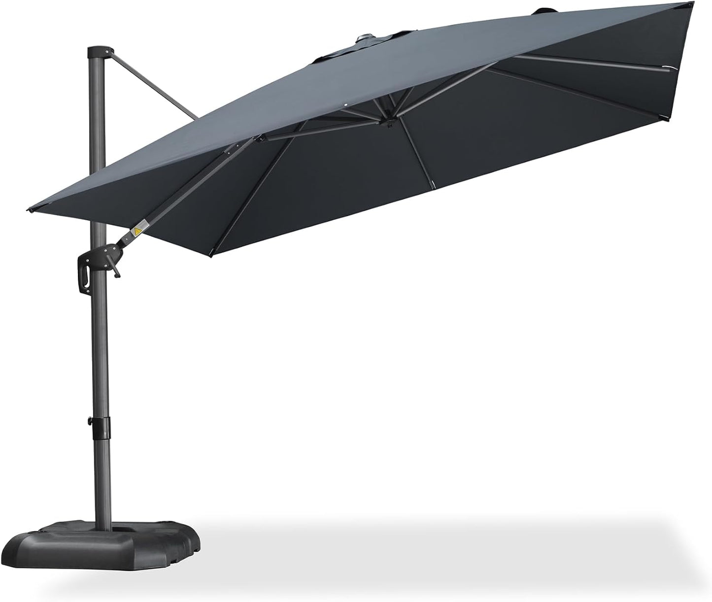 9' X 11.5' Patio Umbrella Outdoor Cantilever Rectangle Umbrella Aluminum Offset Umbrella with 360-Degree Rotation for Garden Deck Pool Patio, Grey