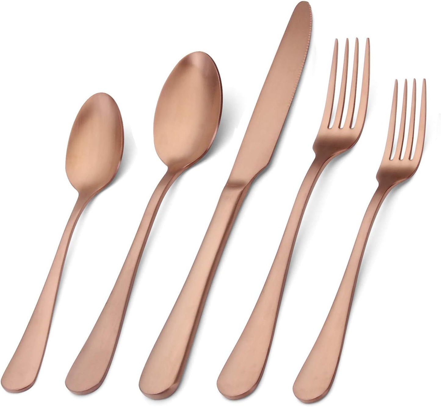 Matte Black Silverware Set, Satin Finish 20-Piece Stainless Steel Flatware Set,Kitchen Utensil Set Service for 4,Tableware Cutlery Set for Home and Restaurant, Dishwasher Safe